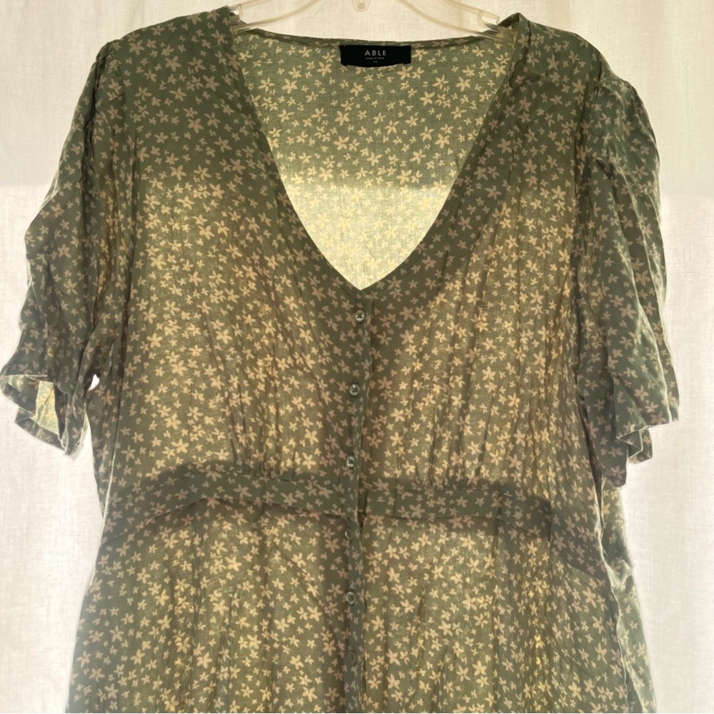 ABLE Green Floral Women's Dress